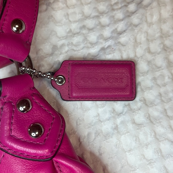 Coach Pink Leather Shoulder Bag | Slouchy Tote | Silver Hardware - Picture 4 of 6
